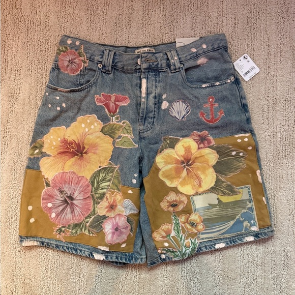 We The Free Tropical Beat Denim Shorts - Picture 8 of 8